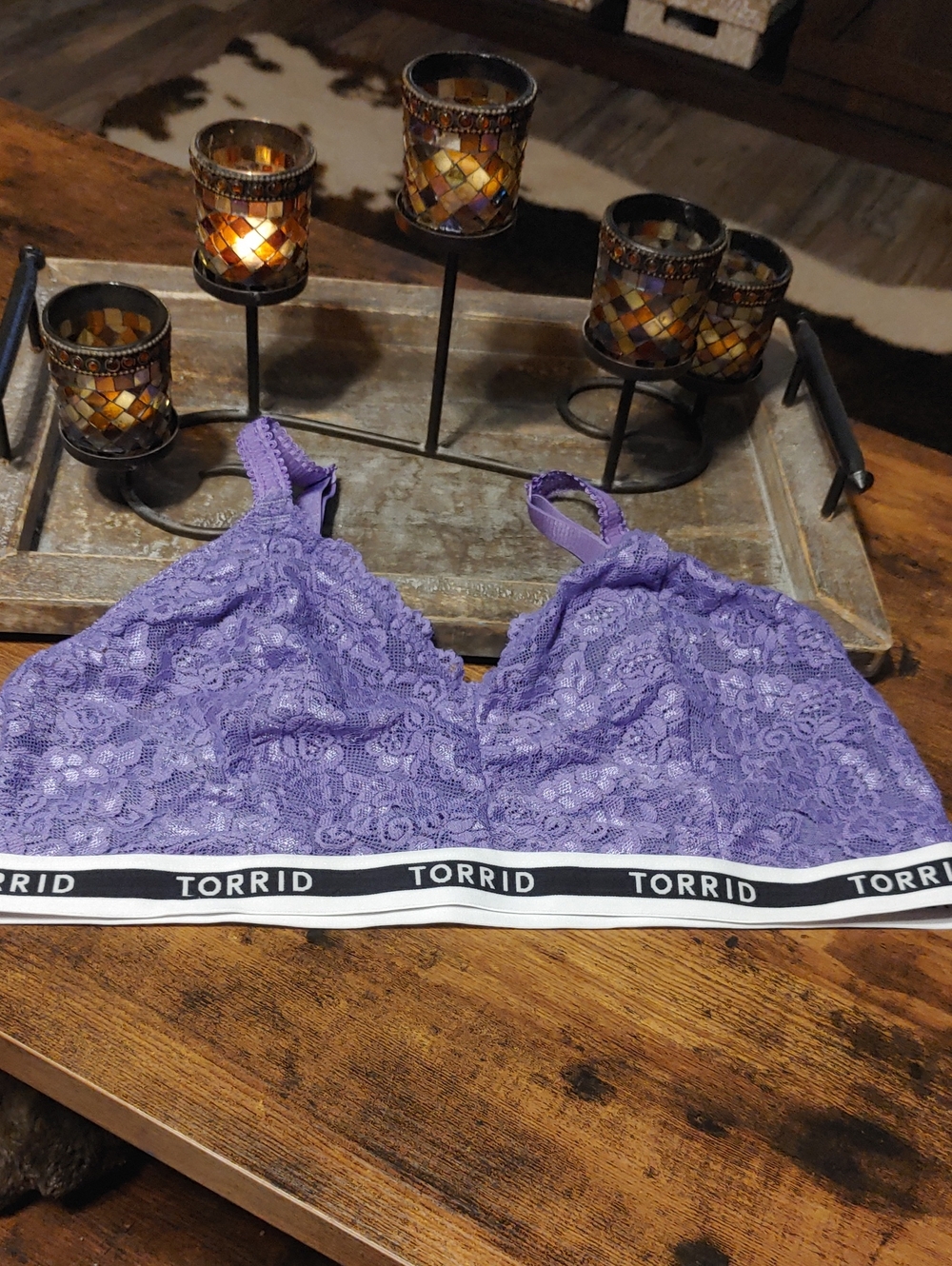 NWOT Torrid Curve Sz 2 Sexy Lined Purple Lace Bralette